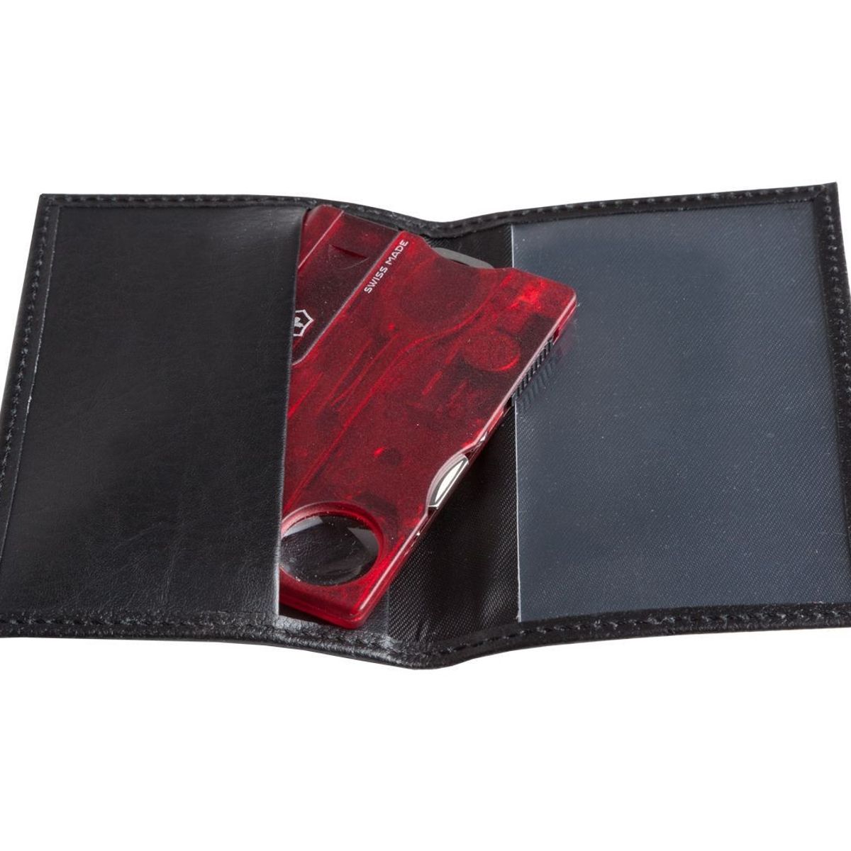 VICTORINOX - Estuche de cuero para SwissCard