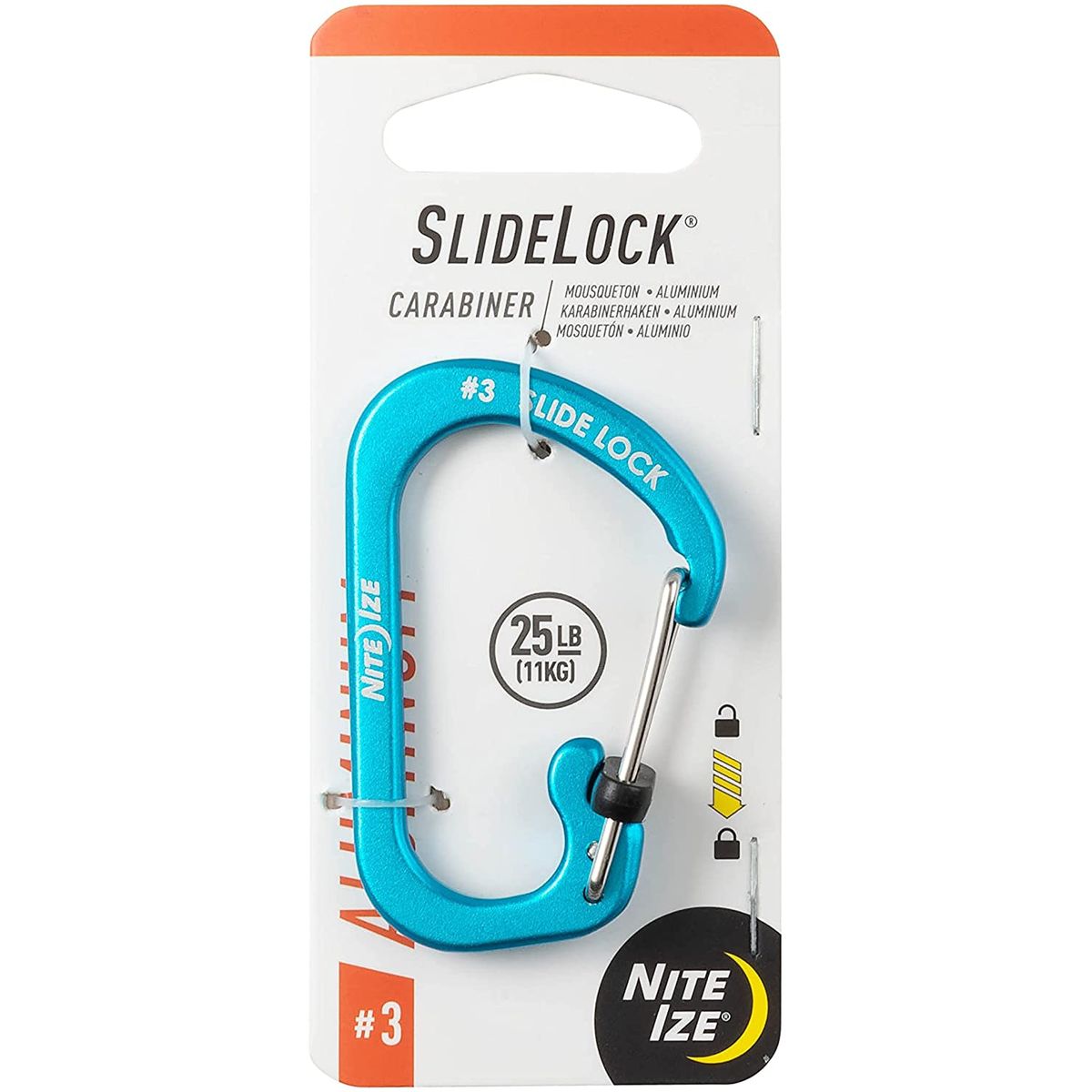 NITE IZE - Llavero mosquetón slidelock azul Nite ize