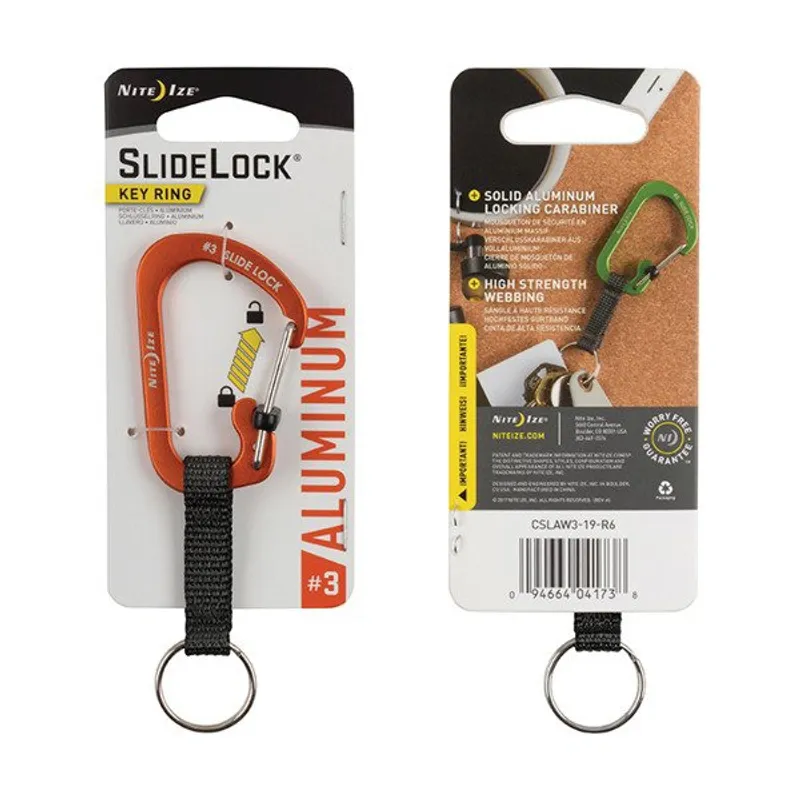 NITE IZE - Llavero mosquetón slidelock naranjo Nite ize