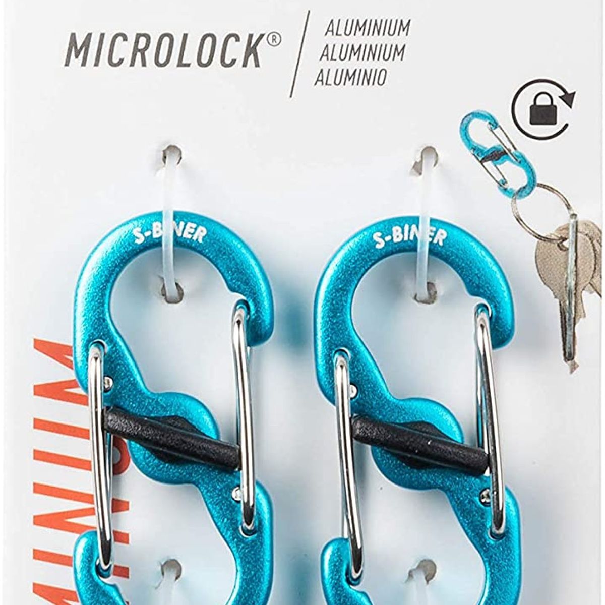 NITE IZE - Mosquetón Dual Microlock azul Nite ize