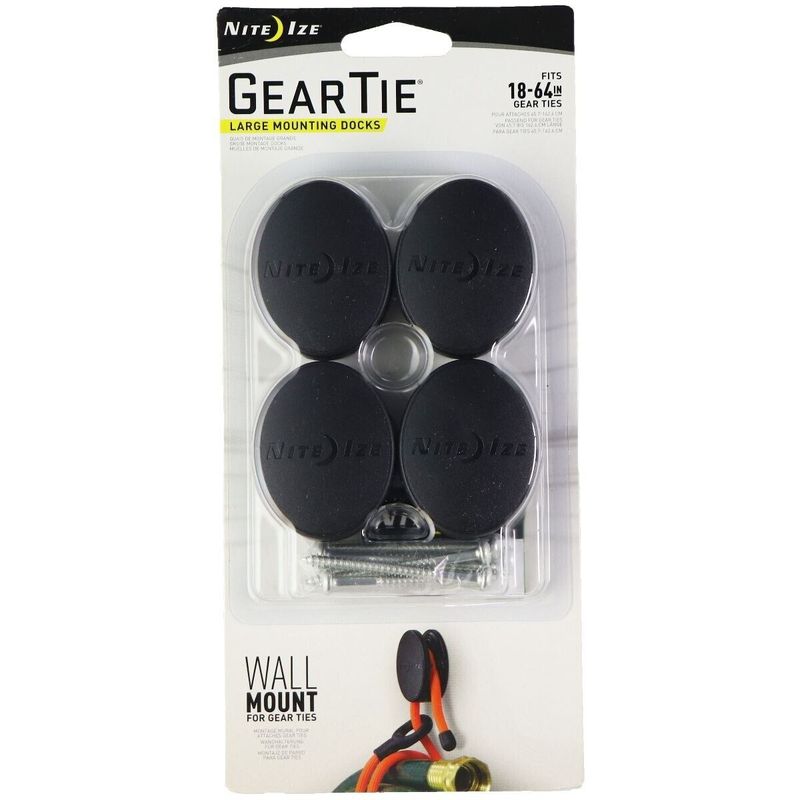 NITE IZE - Pack 4 soportes para muro Gear Tie Nite ize