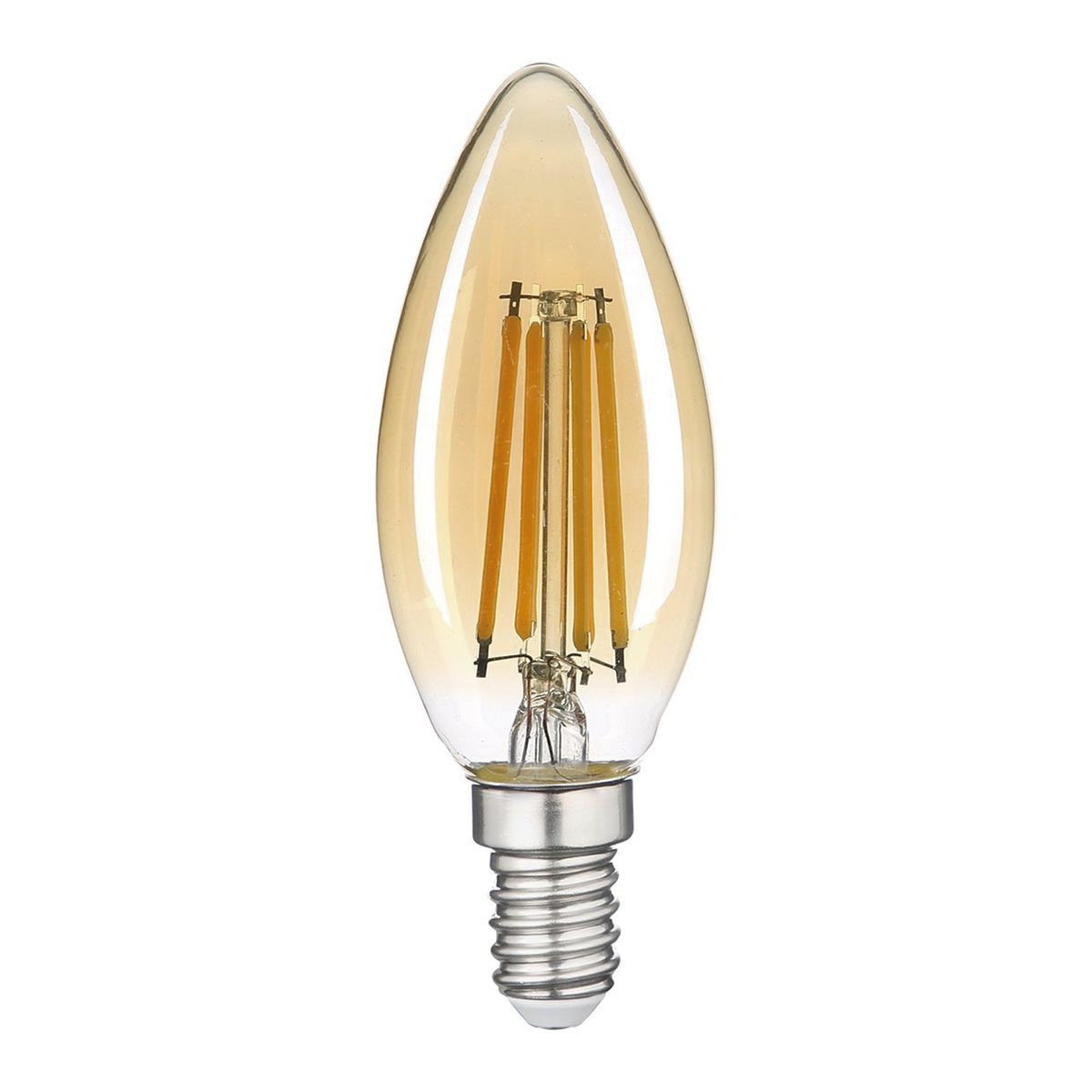 HB LEDS - Pack 5 Ampolleta Filamento LED Vela E-14 4W