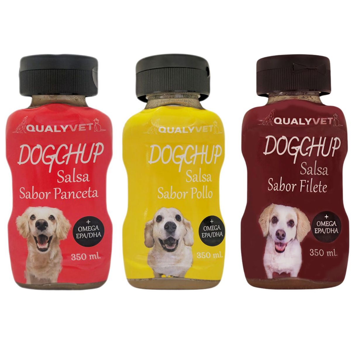 GENERICO - 3 Salsa para perros pollo, filete y panceta