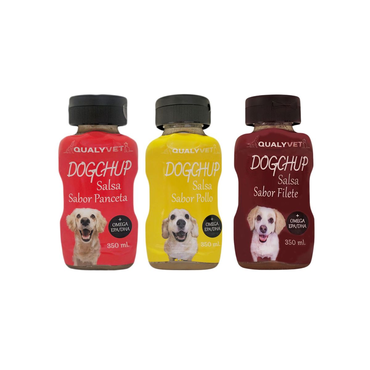 GENERICO - 3 Salsa para perros pollo, filete y panceta