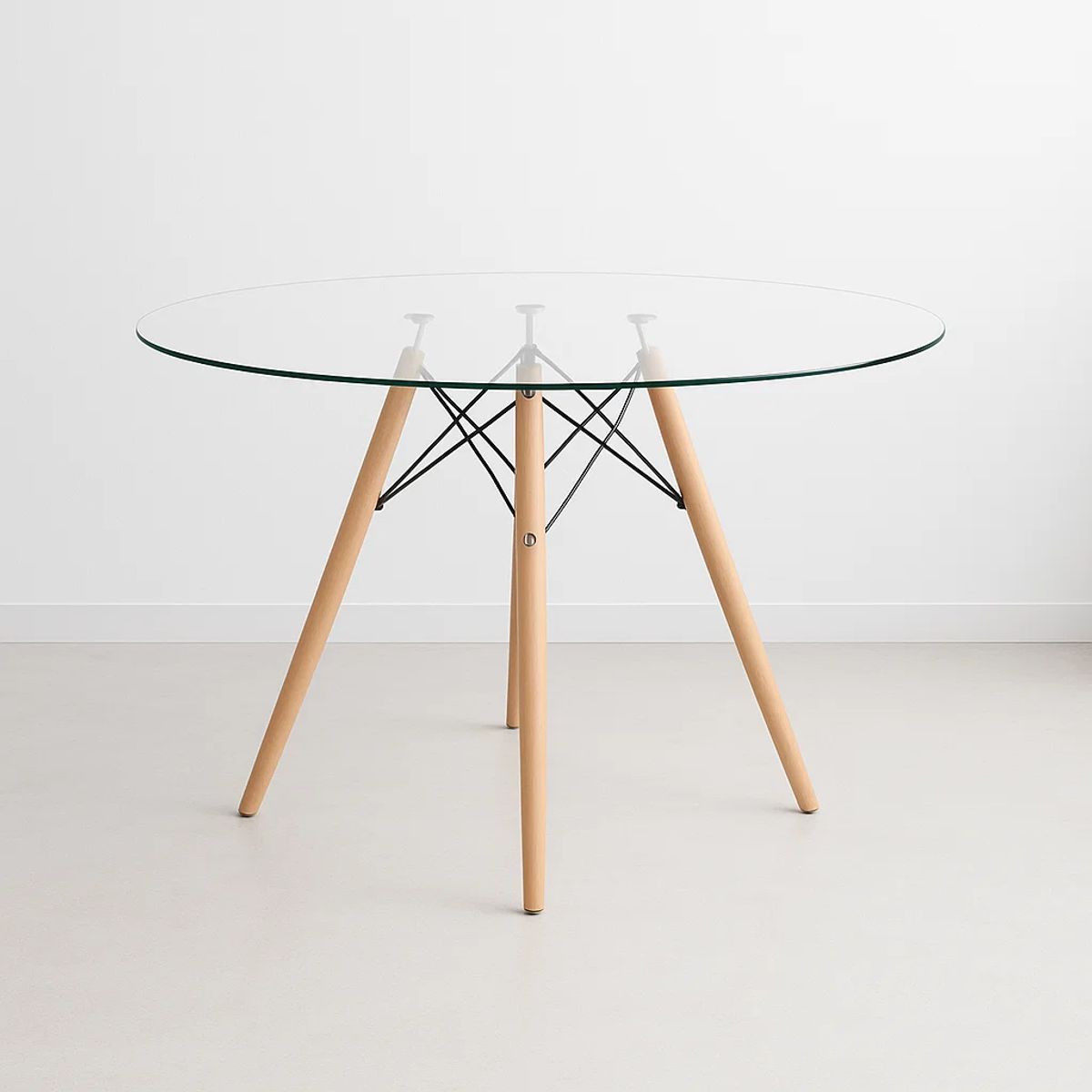 KLIK - Mesa de Comedor Eames 100cm redonda vidrio KLIK