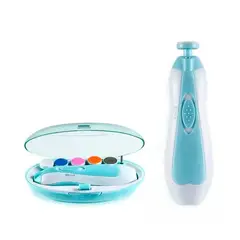 GENERICO - Limador Corta Uñas Eléctrico Kit Para Bebe Celeste