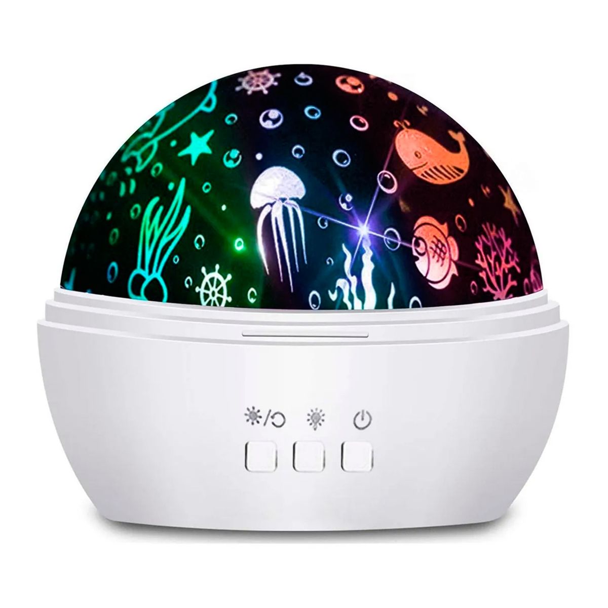 DBLUE - Luz Nocturna Lampara Rotatoria Con Proyeccion de Figuras