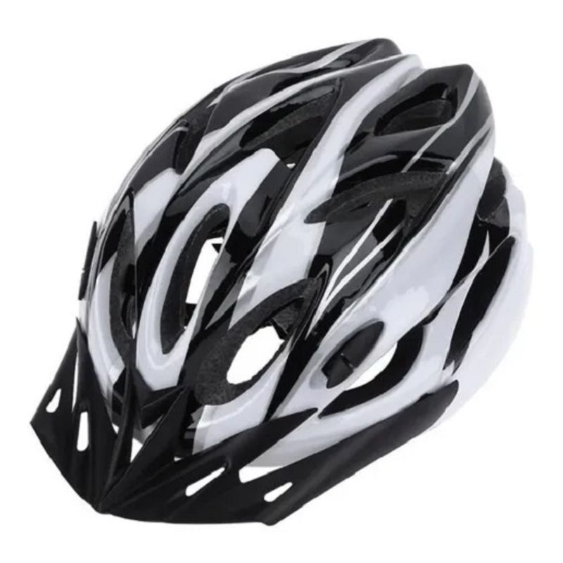 GENERICO - Casco Bicicleta Ultraligero Transpirable 219018 NGROBLANCO