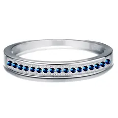 GENERICO - Anillo Plata 925 Compromiso Cintillo Circones Mujer Elegante Joya