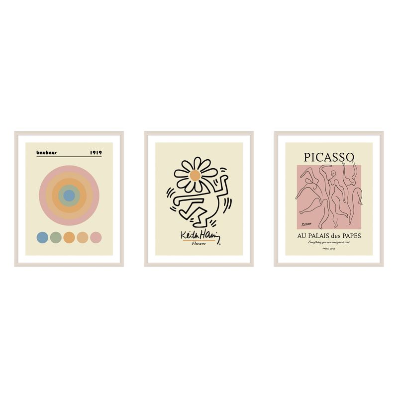 GENERICO - Set Bauhaus-Harring-Picasso marco 40x50