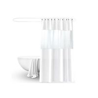 Cortina Ducha Baño 180x200 Decoración Blanco