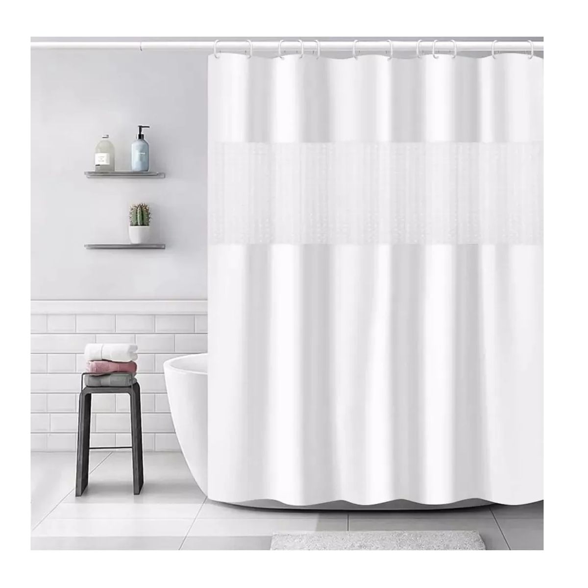 CARIBEE - Cortina Ducha Baño 180x200 Decoración Calipso