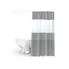 CARIBEE - Cortina Ducha Baño 180x200 Decoración Gris
