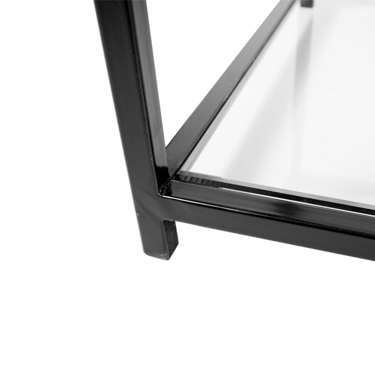 GENERICO - MESA DE CENTRO RECTANGULAR 100 NEGRA TIENDAKALLFU DOS NIVELES GLASS
