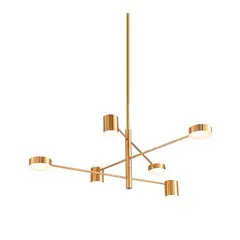 BOSCO - LÁMPARA COLGANTE HARPES DORADO 6 LUCES