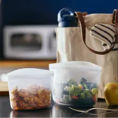 STASHER - Bolsa de silicona Bowl 4 tazas transparente