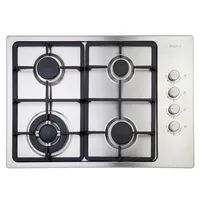 Encimera a Gas licuado Design 60 cm FDV: 4 Quemadores, 1 Triple Corona