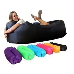 GENERICO - Asiento Sillón Inflable Tumbona Banana Camping Color Variado