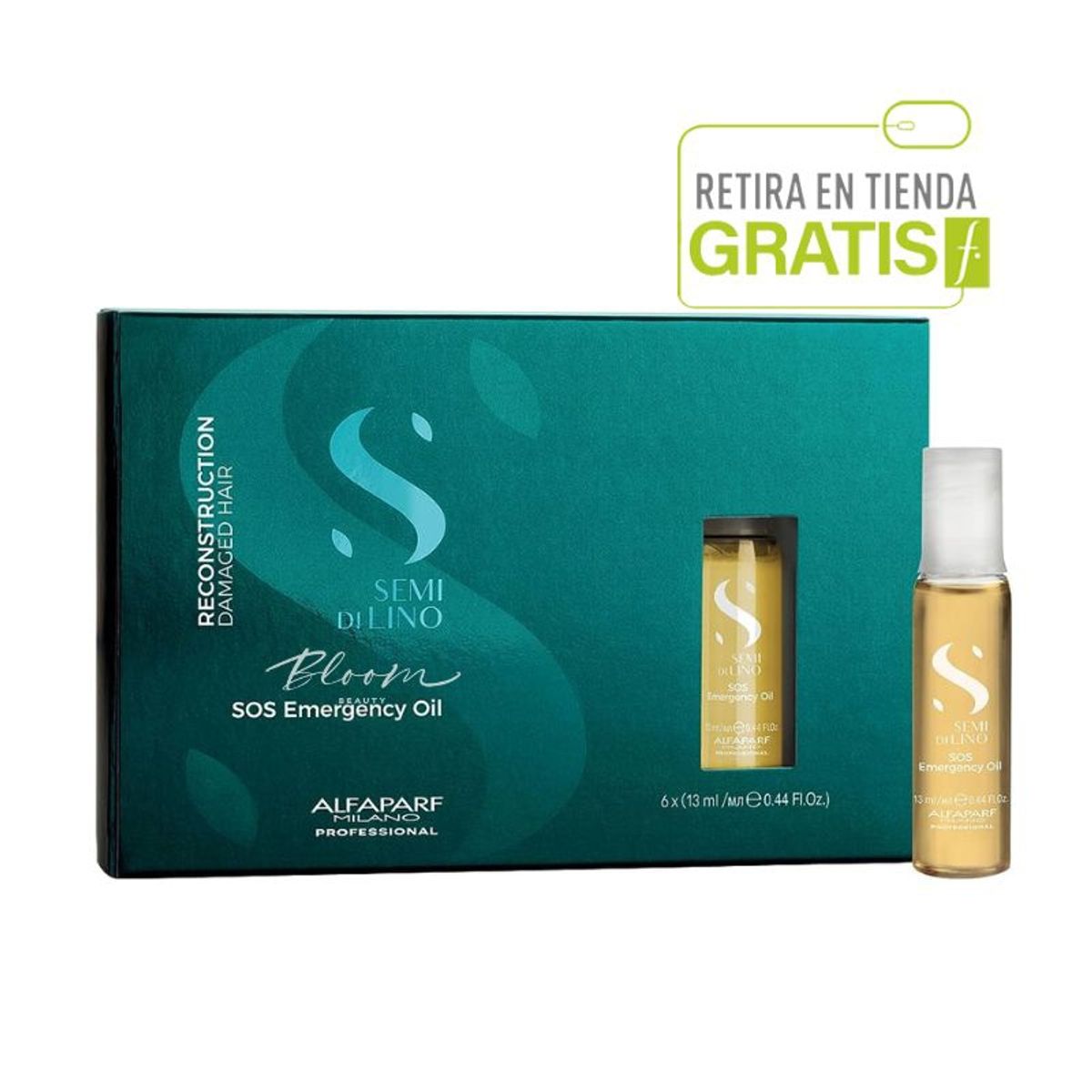 ALFAPARF MILANO - ALFAPARF Pack 6 Ampollas Capilares SOS Emergency Oil Semi Di Lino