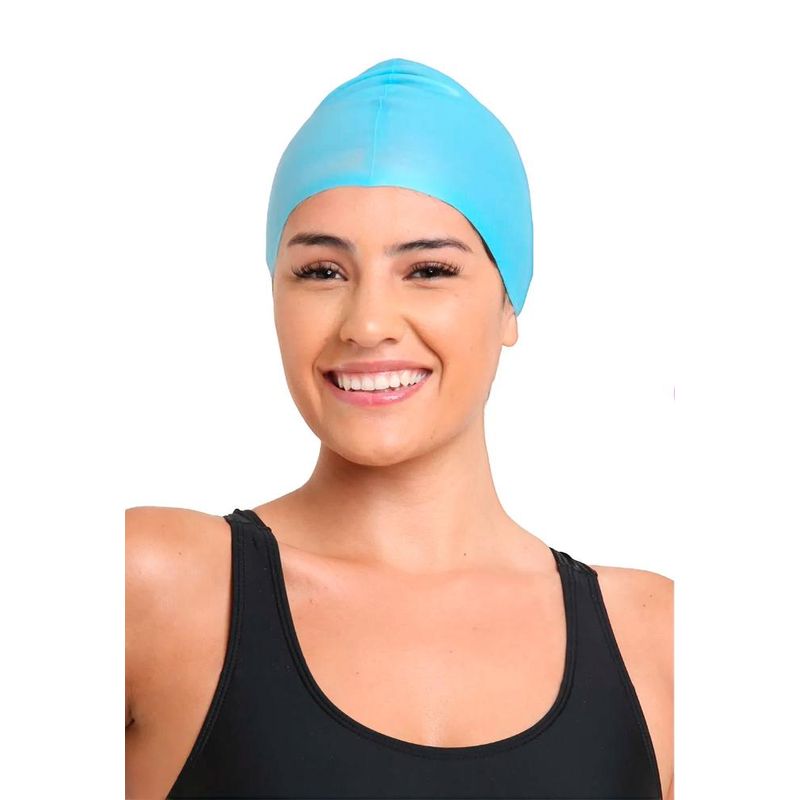 SAMIA - Gorro de natación de silicona turquesa SAMIA