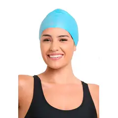 SAMIA - Gorro de natación de silicona turquesa