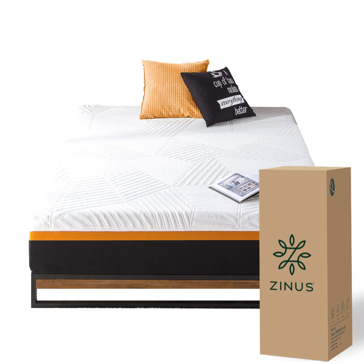 ZINUS - Colchón Zinus King 180x200x30cm  Regula Temperatura