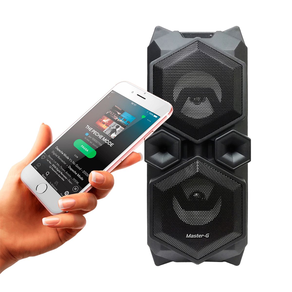 MASTER G - Parlante Karaoke Bluetooth Twister Master G + Micrófono