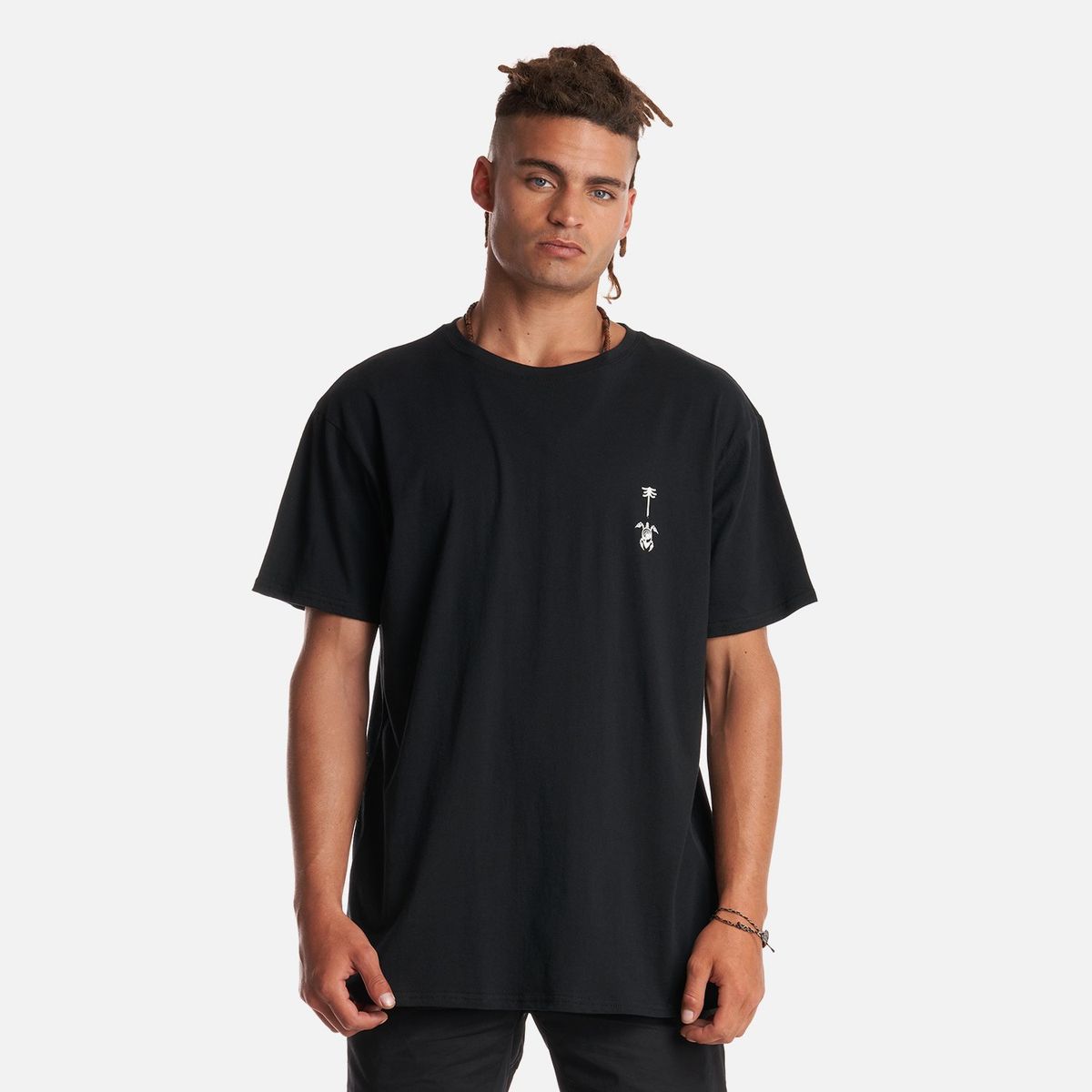 HAKA HONU - Polera Hombre Amanecer Negro Haka Honu