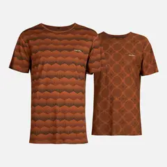 HAKA HONU - Polera Hombre Bi-Curioso Print Mostaza