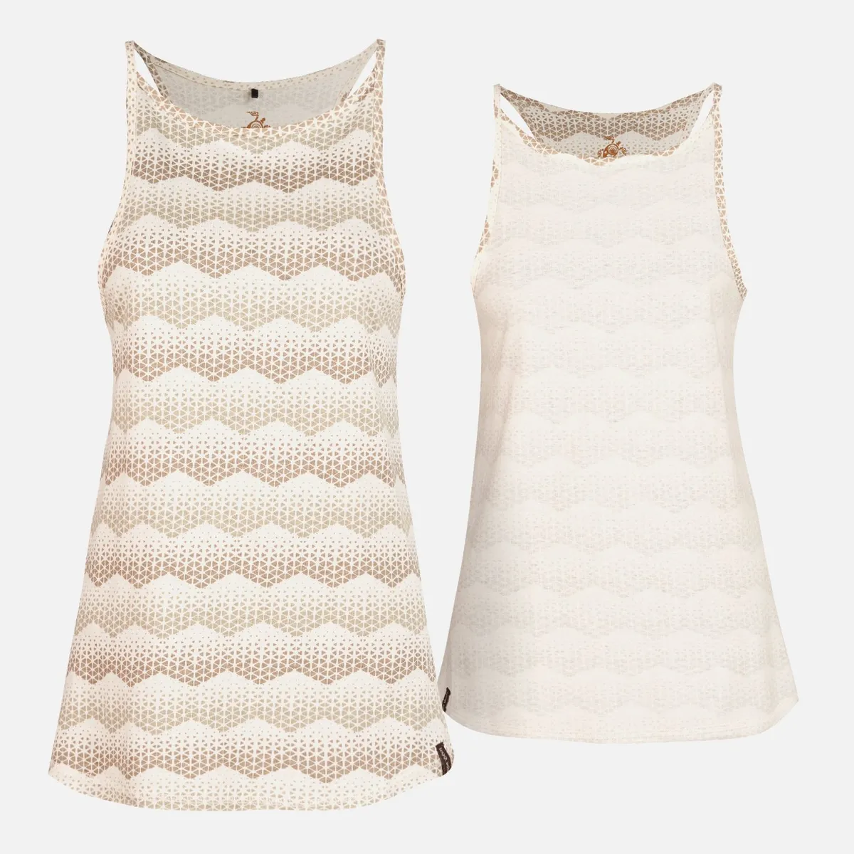 HAKA HONU - Polera Mujer Bi-Curiosa Print Crudo Haka Honu