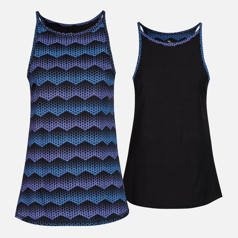 HAKA HONU - Polera Mujer Bi-Curiosa Print Negro Haka Honu