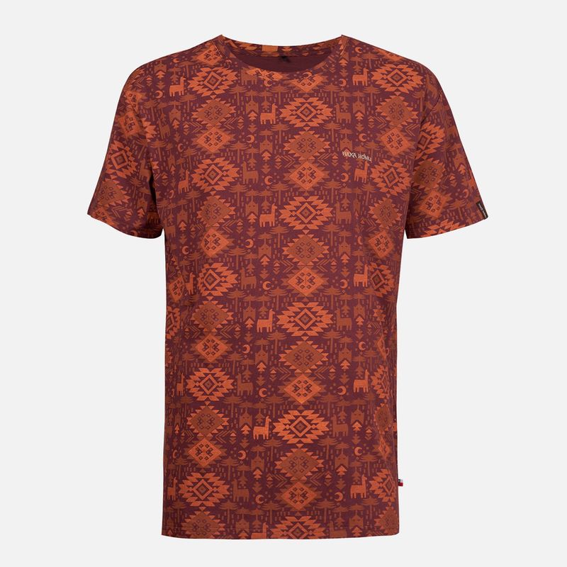 HAKA HONU - Polera Hombre Llámalo Print Burdeo Haka Honu