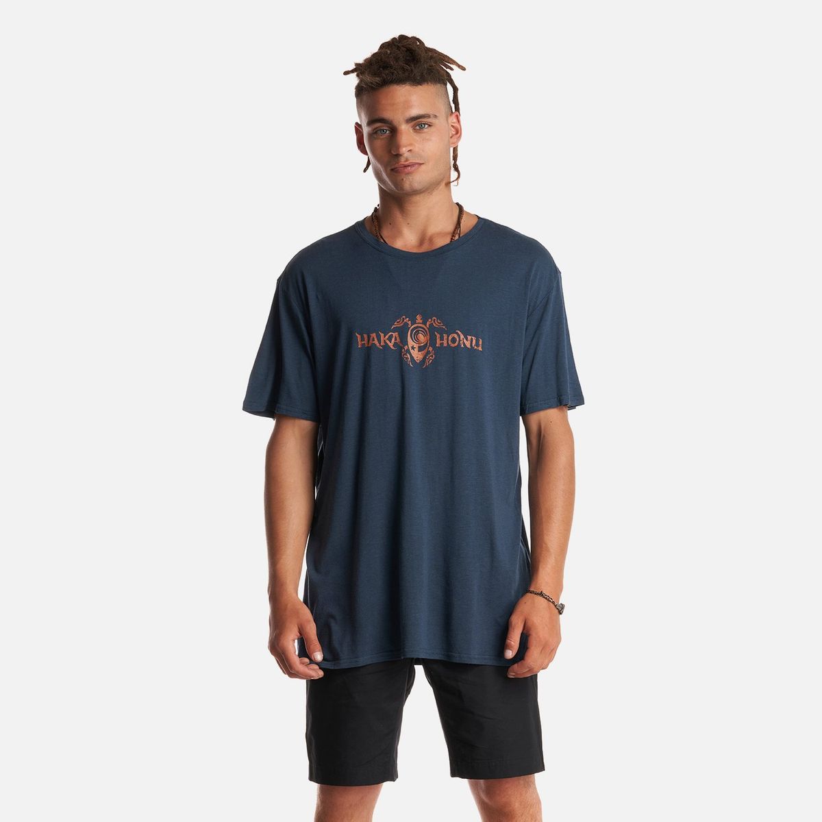 HAKA HONU - Polera Hombre Logo Azul Noche Haka Honu