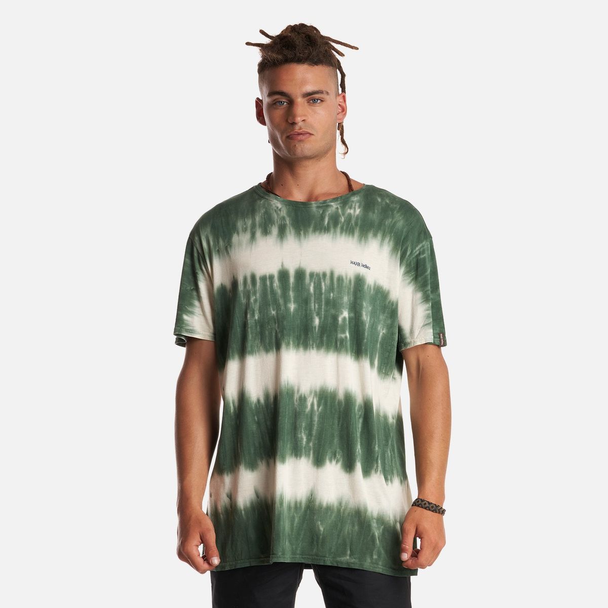 HAKA HONU - Polera Hombre Mamboo Verde Grisaceo Haka Honu