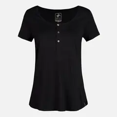 HAKA HONU - Polera Mujer Mamboo Negro