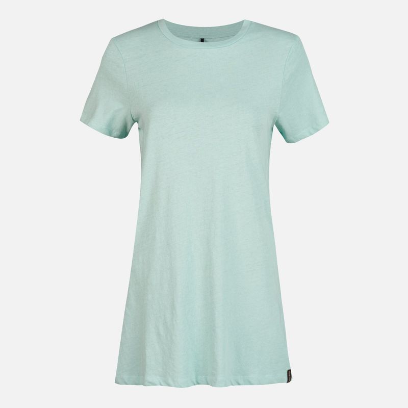 HAKA HONU - Polera Mujer Natural Celeste Claro Haka Honu