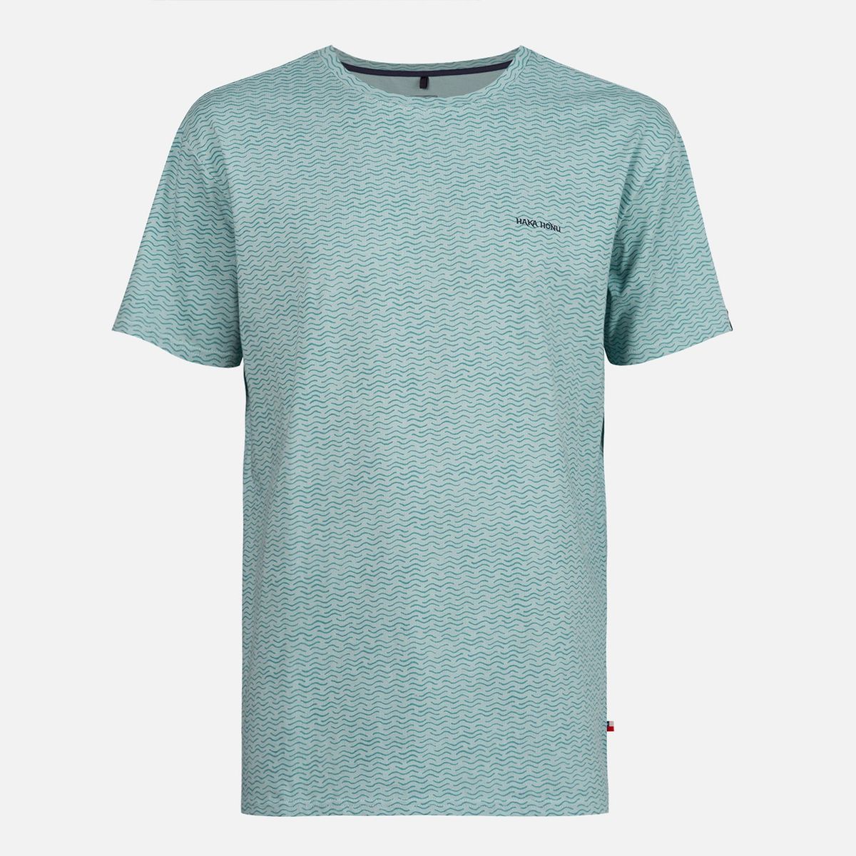 HAKA HONU - Polera Hombre Oleaje Print Jade Haka Honu