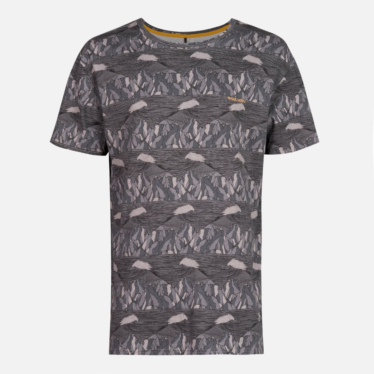 HAKA HONU - Polera Hombre Taitao Print Gris Haka Honu