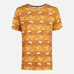 HAKA HONU - Polera Hombre Taitao Print Mostaza