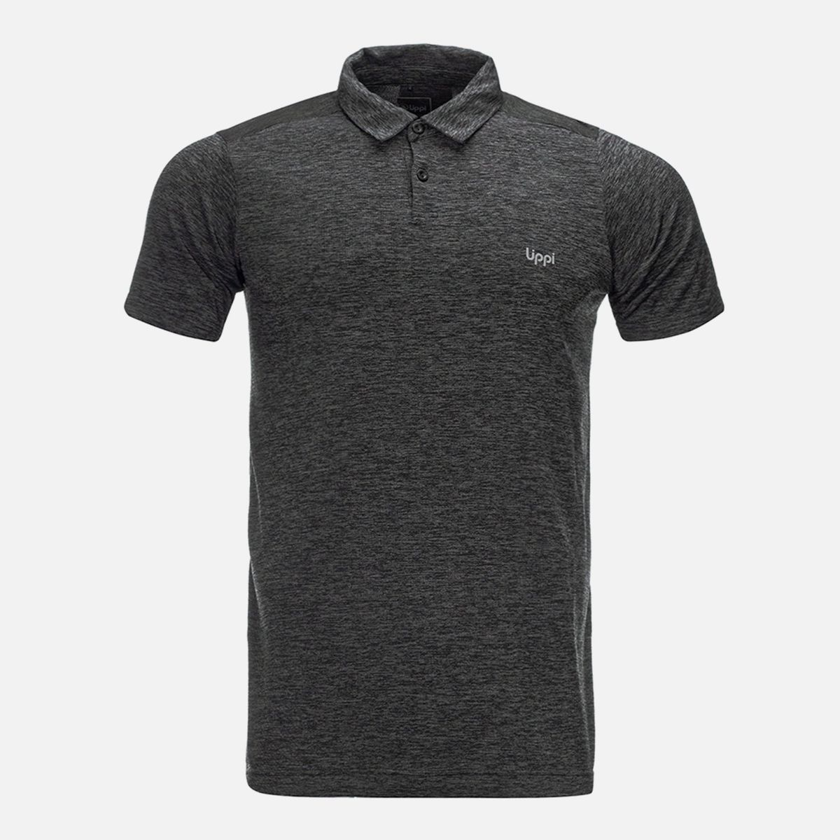 LIPPI - Polera Hombre B-Classic Seamless Polo Melange Gris Oscuro Lippi
