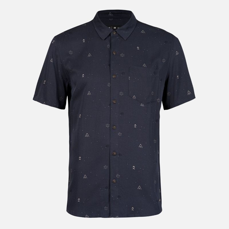 LIPPI - Camisa Hombre Camp Short Sleeve Shirt Print Azul Lippi
