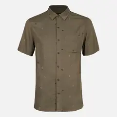 LIPPI - Camisa Hombre Camp Short Sleeve Shirt Print Verde Militar