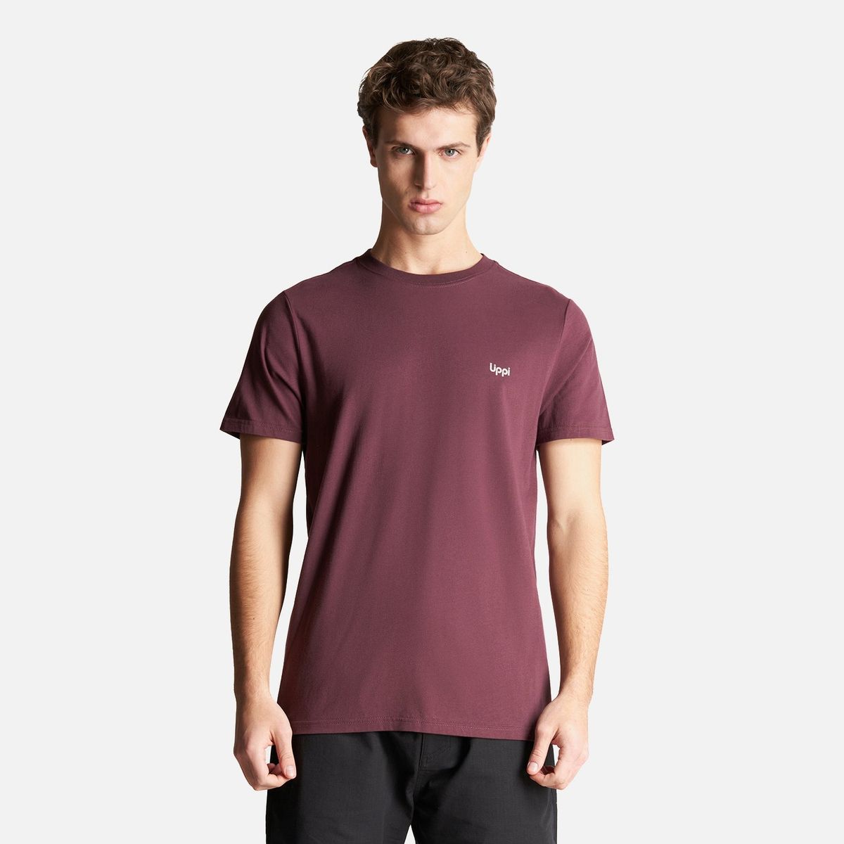 LIPPI - Polera Hombre Logo Lippi Back T-Shirt Burdeo Lippi