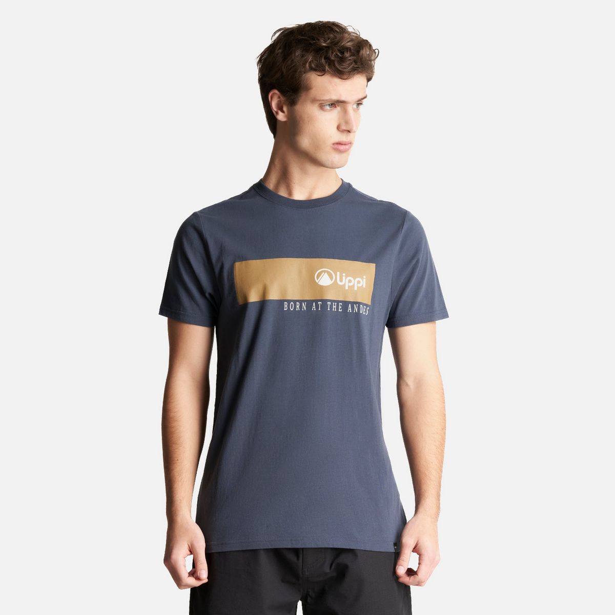 LIPPI - Polera Hombre Logo Lippi T-Shirt Front Line Azul Marino Lippi