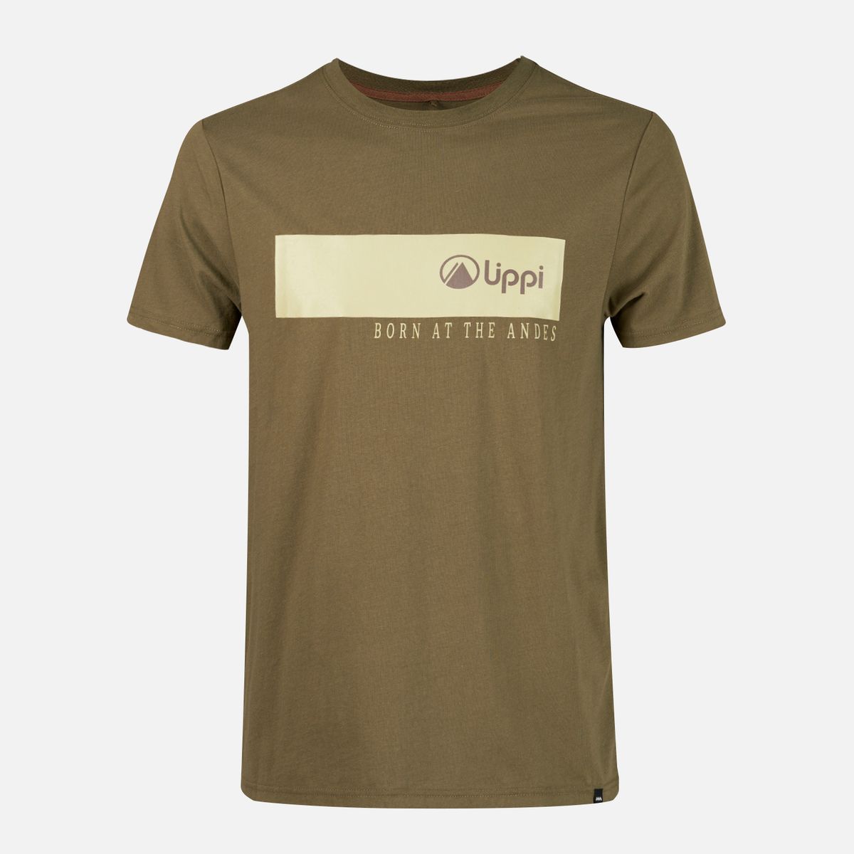 LIPPI - Polera Hombre Logo Lippi T-Shirt Front Line Oliva Oscuro Lippi