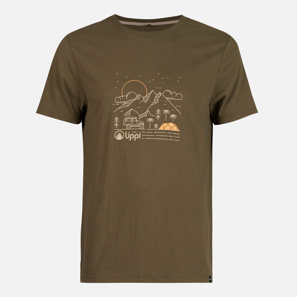 LIPPI - Polera Hombre Night Camp T-Shirt Oliva Oscuro Lippi.-