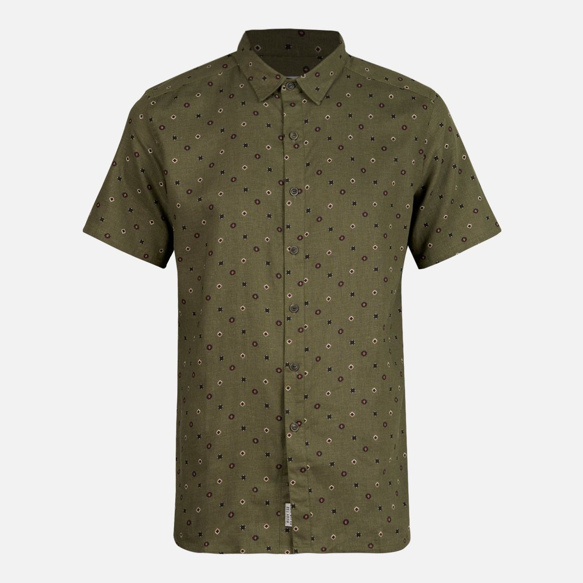 LIPPI - Camisa Hombre One Way Short Sleeve Shirt Print Verde Militar Lippi