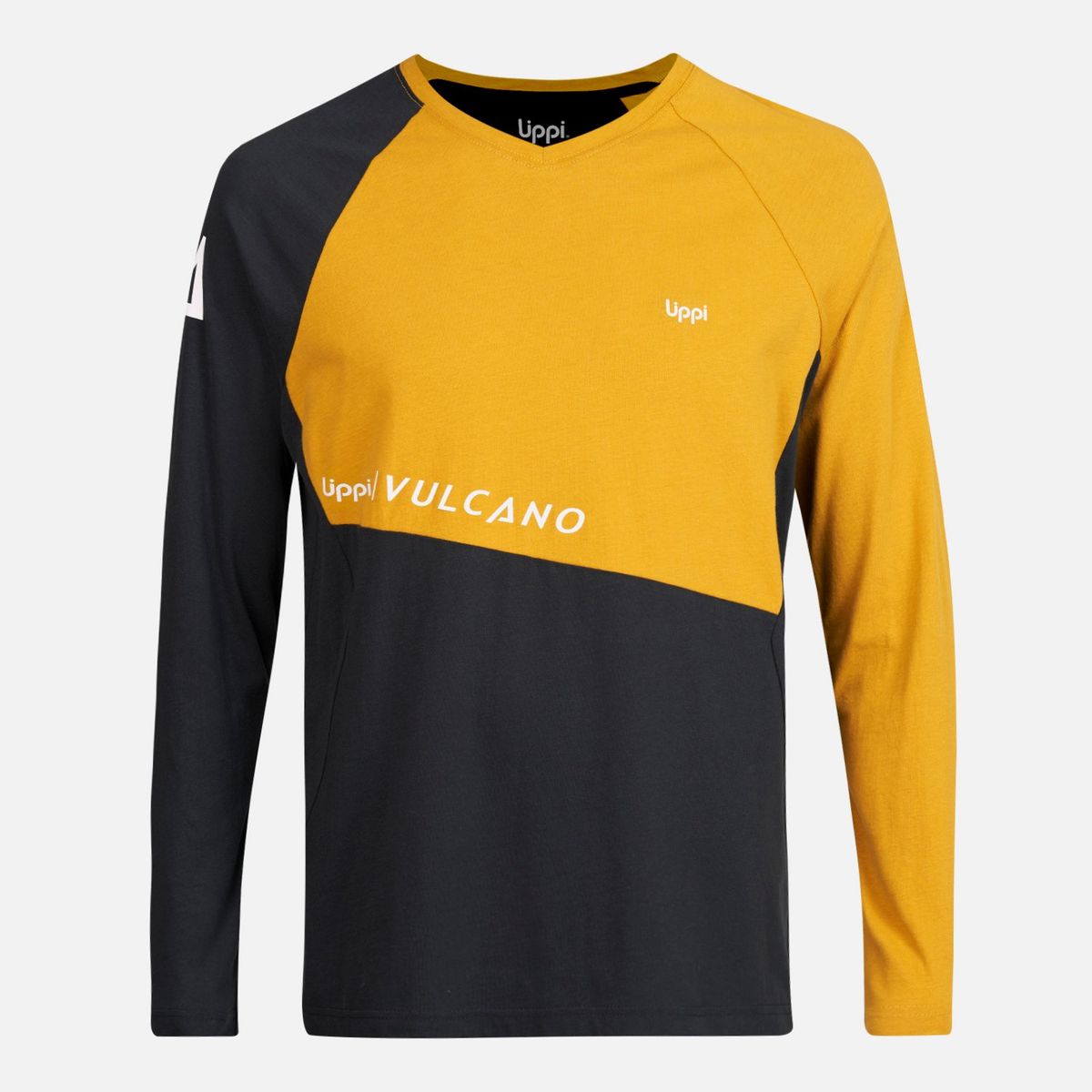LIPPI - Polera Hombre Vulcano Cotton LS T-Shirt Negro Lippi
