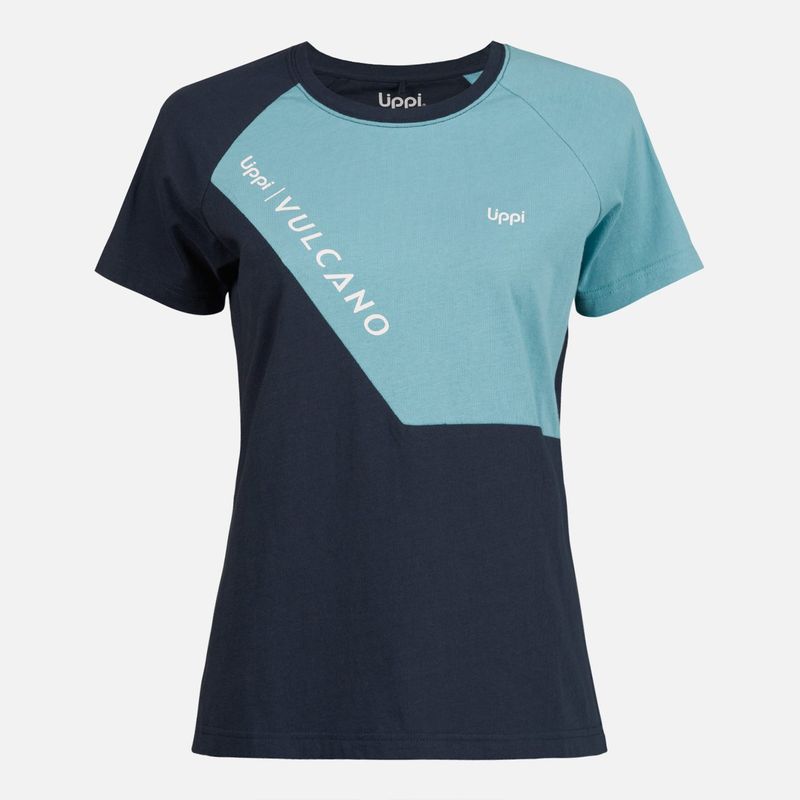 LIPPI - Polera Mujer Vulcano Cotton SS T-Shirt Negro Lippi