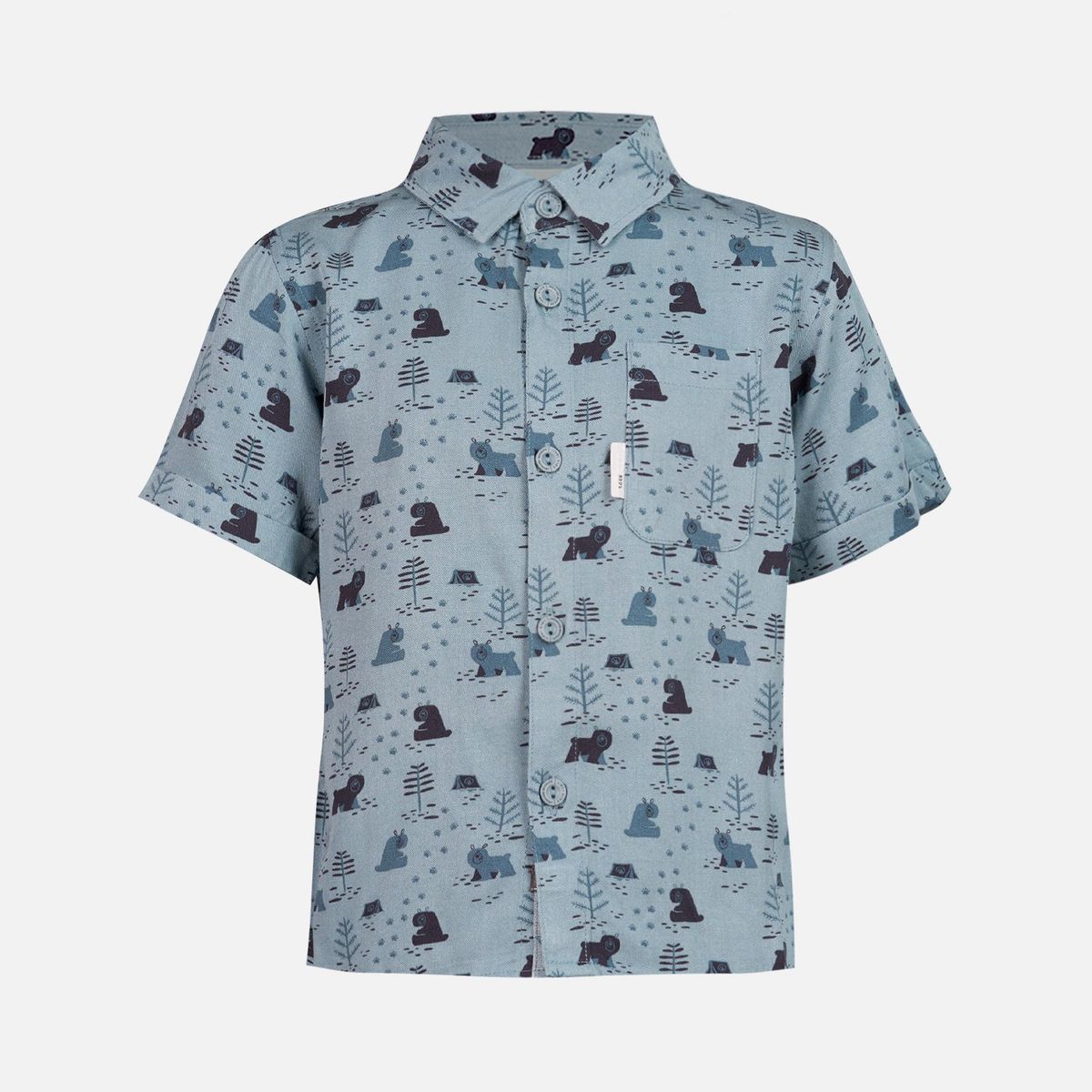 LIPPI - Camisa Niño Cliff Shirt Print Azul Piedra Lippi